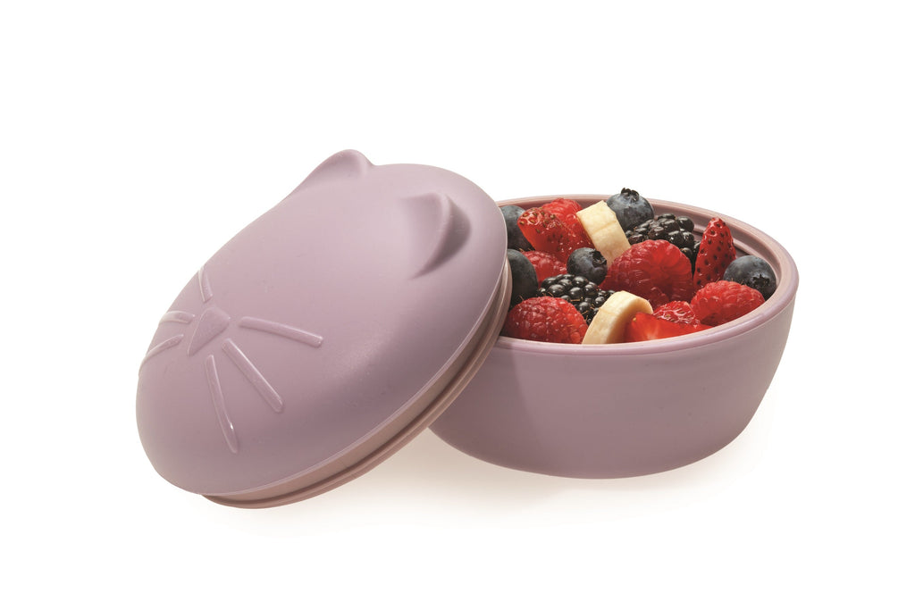 Silicone Animal Bowls with Lid and Utensils