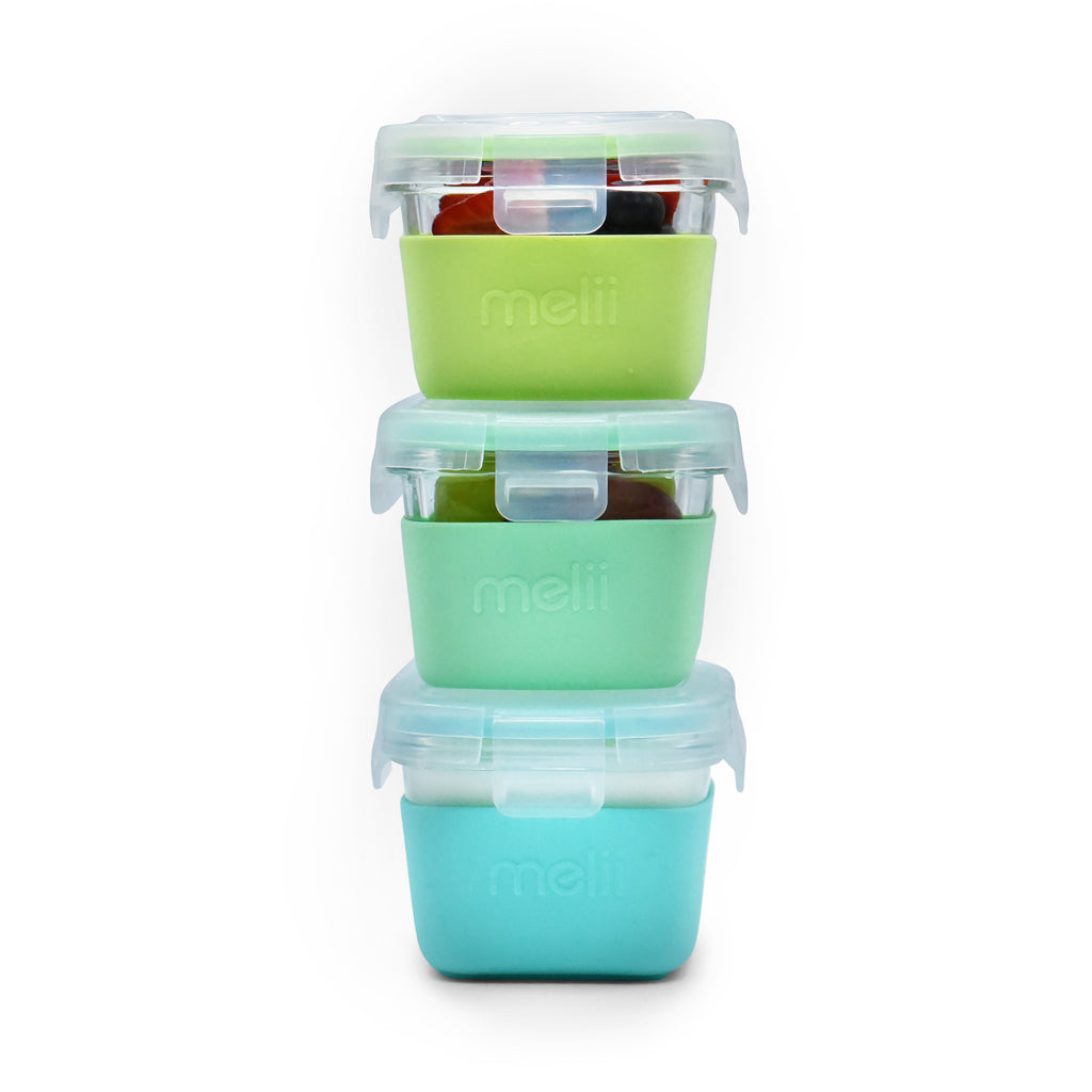 Glass Food Storage Containers with Silicone Sleeve