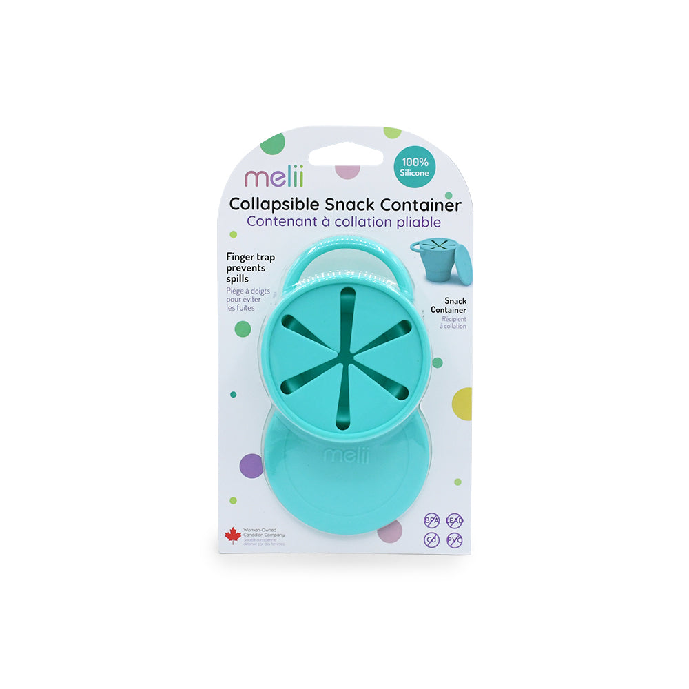 100% Silicone Collapsible Snack Container with Finger Trap