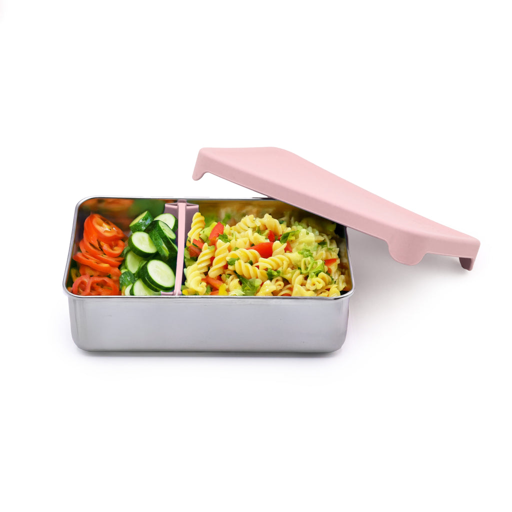 Stainless Steel Bento Box with Silicone Lid & Removeable Divider