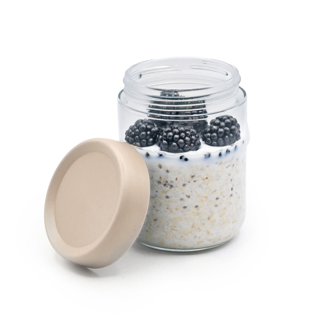 Glass Overnight Oat Jars