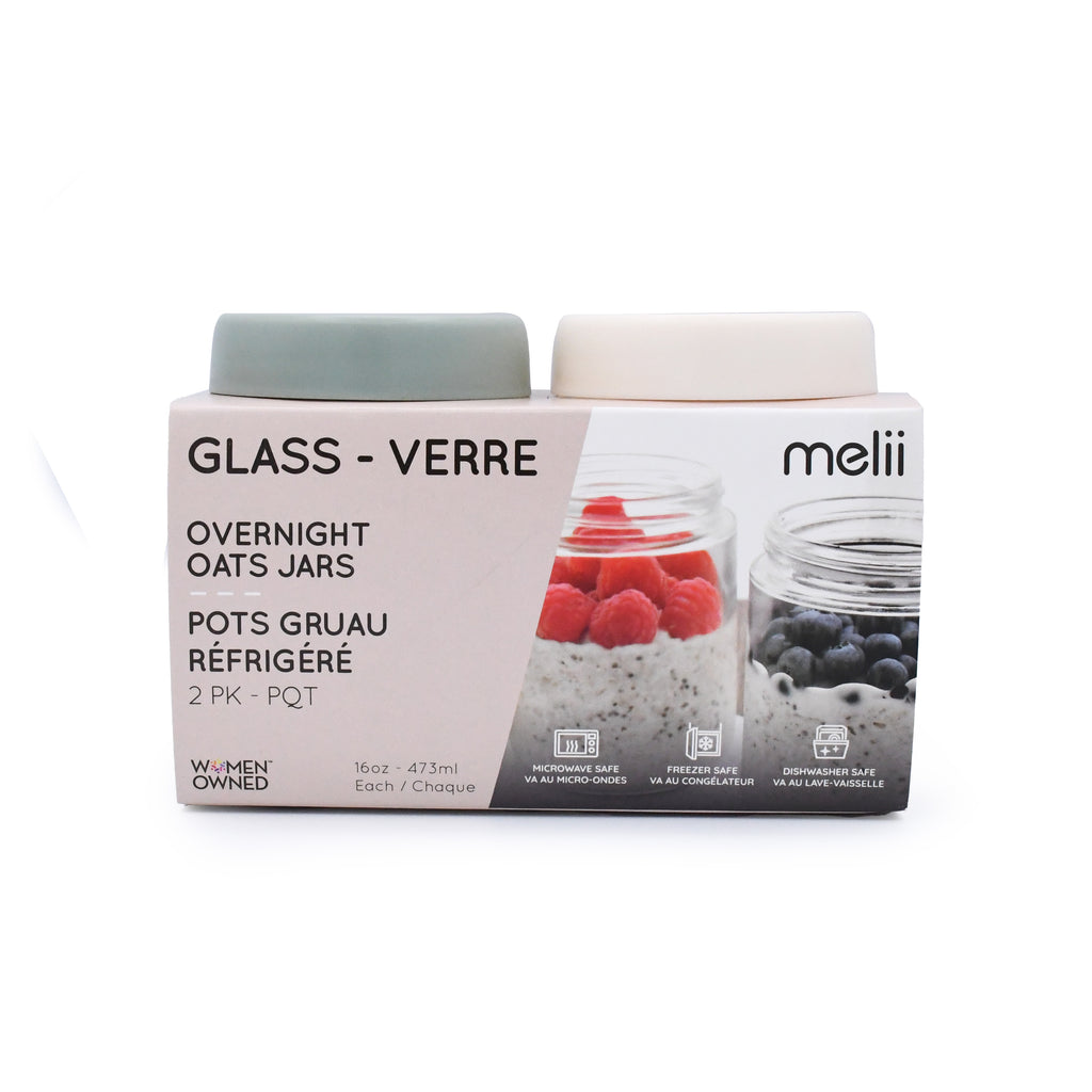 Glass Overnight Oat Jars