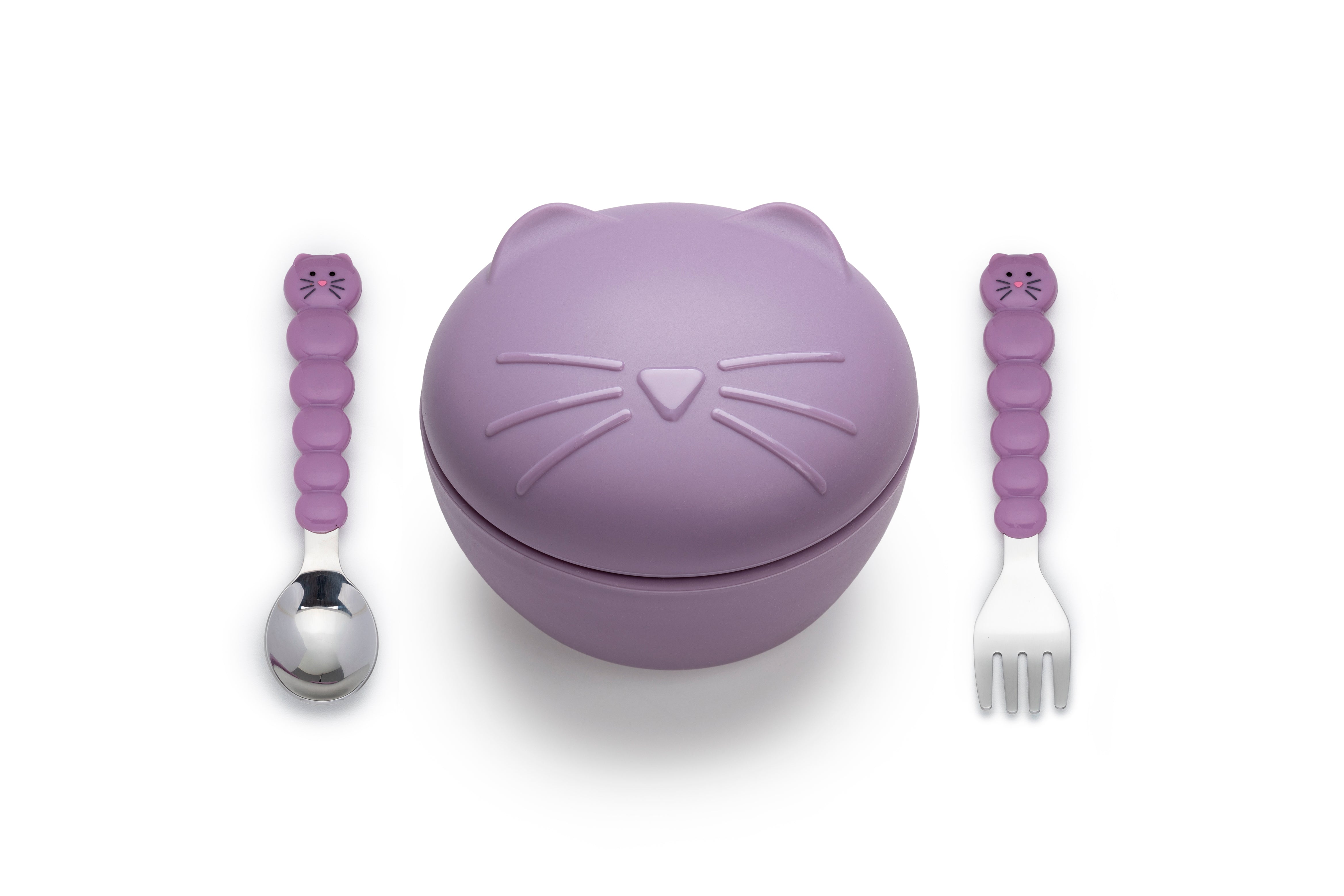 Silicone Caterpillar Spoon & Fork Set – Meliibaby