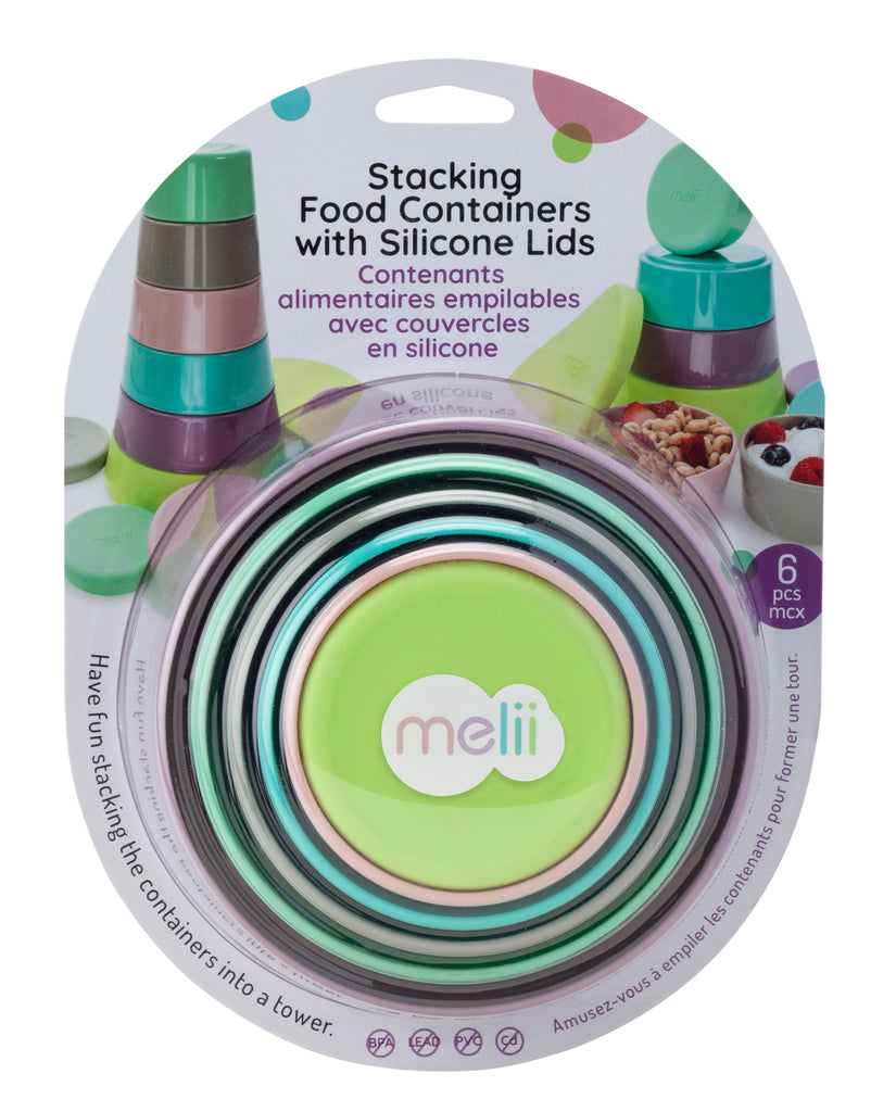 Stacking & Nesting Containers with Silicone Lids - 12 pieces
