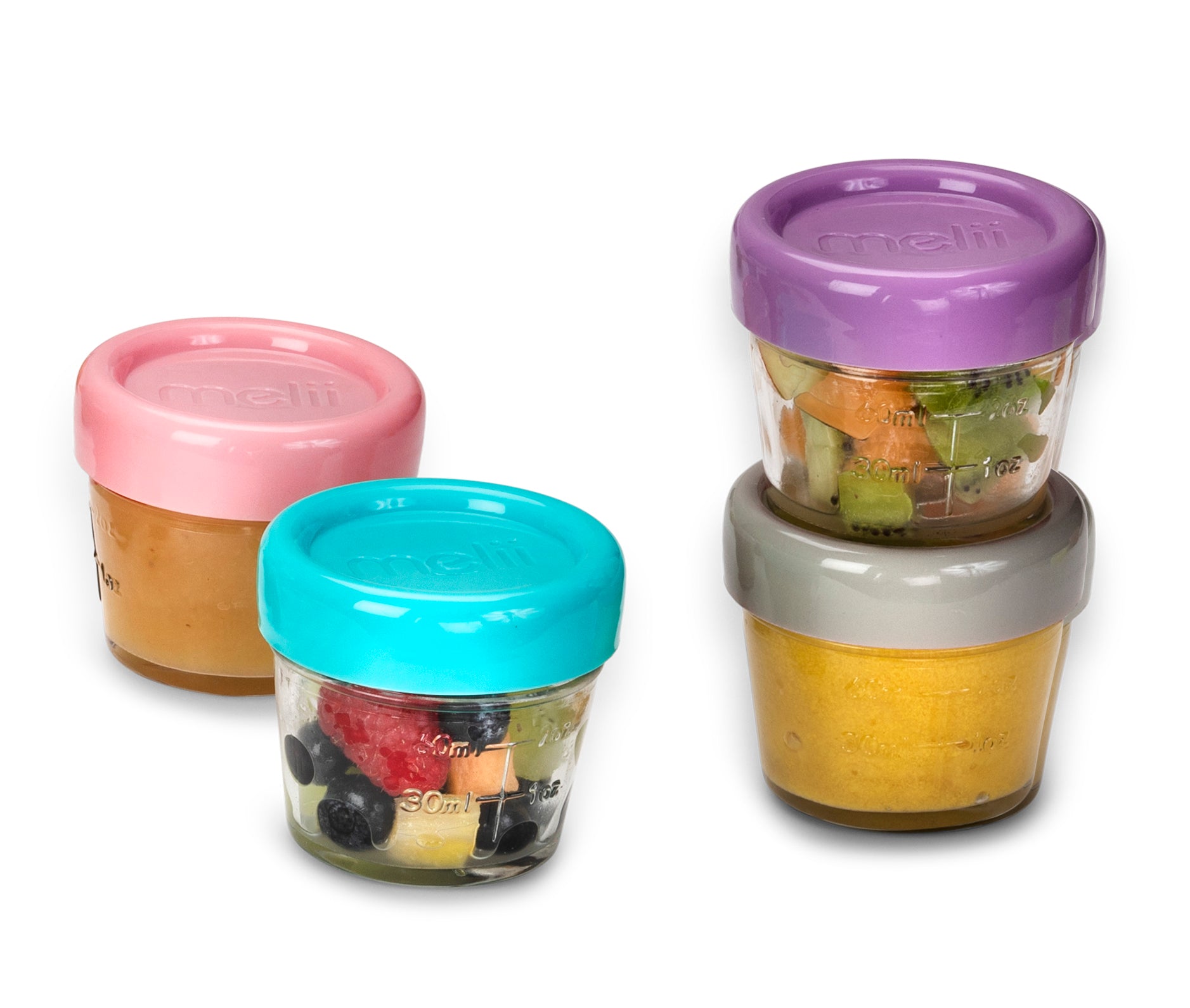 20 Oz Glass Food Storage Jars Set of 6, Clear Storage Containers