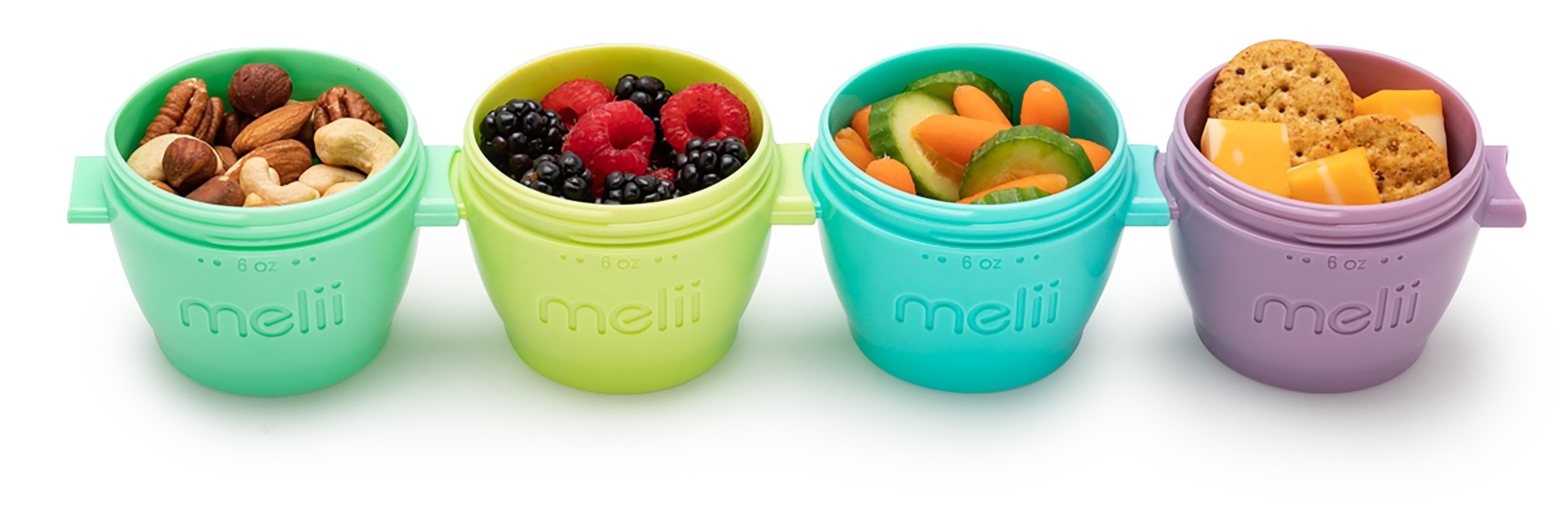 melii Snap & Go Pods for Baby Food and Snack Storage 4 oz 4 pack