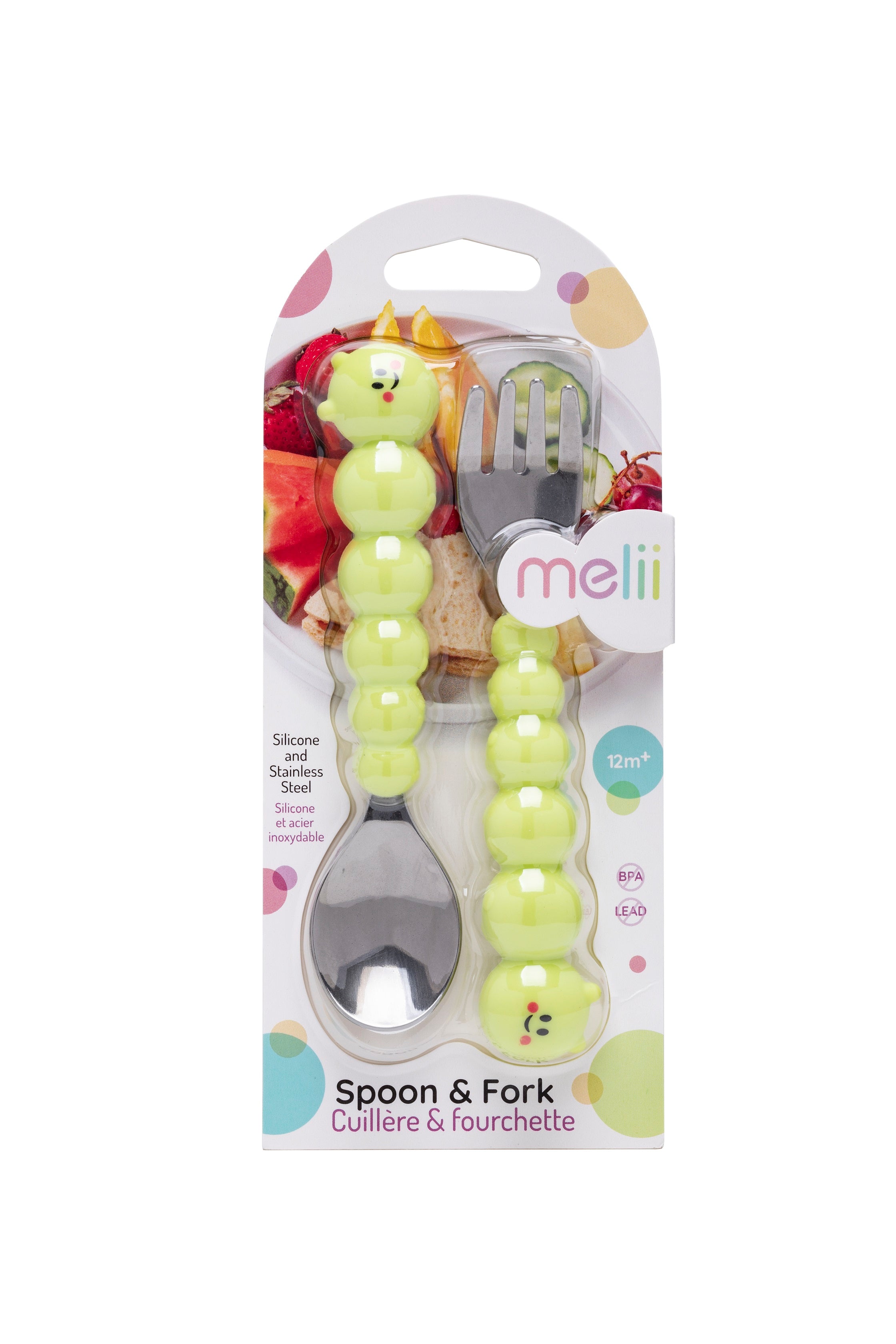 Silicone Caterpillar Spoon & Fork Set – Meliibaby