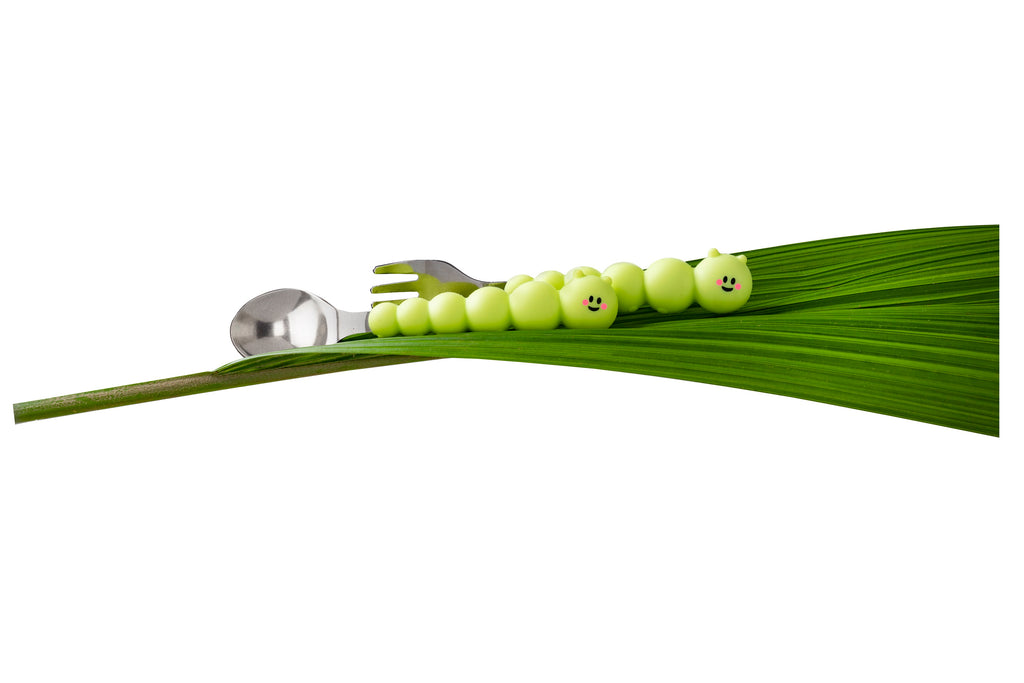 Silicone Caterpillar Spoon & Fork Set