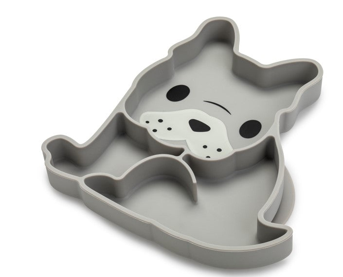 Silicone Suction Plate for Baby & Toddler - Gray